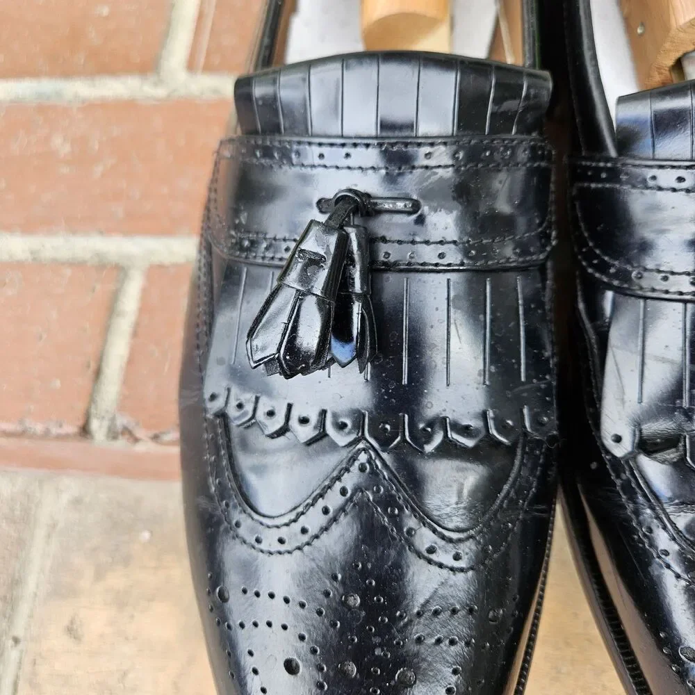 Bostonian First Flex Leather Tassel  Wingtip Dress Shoes Kiltie Size 13